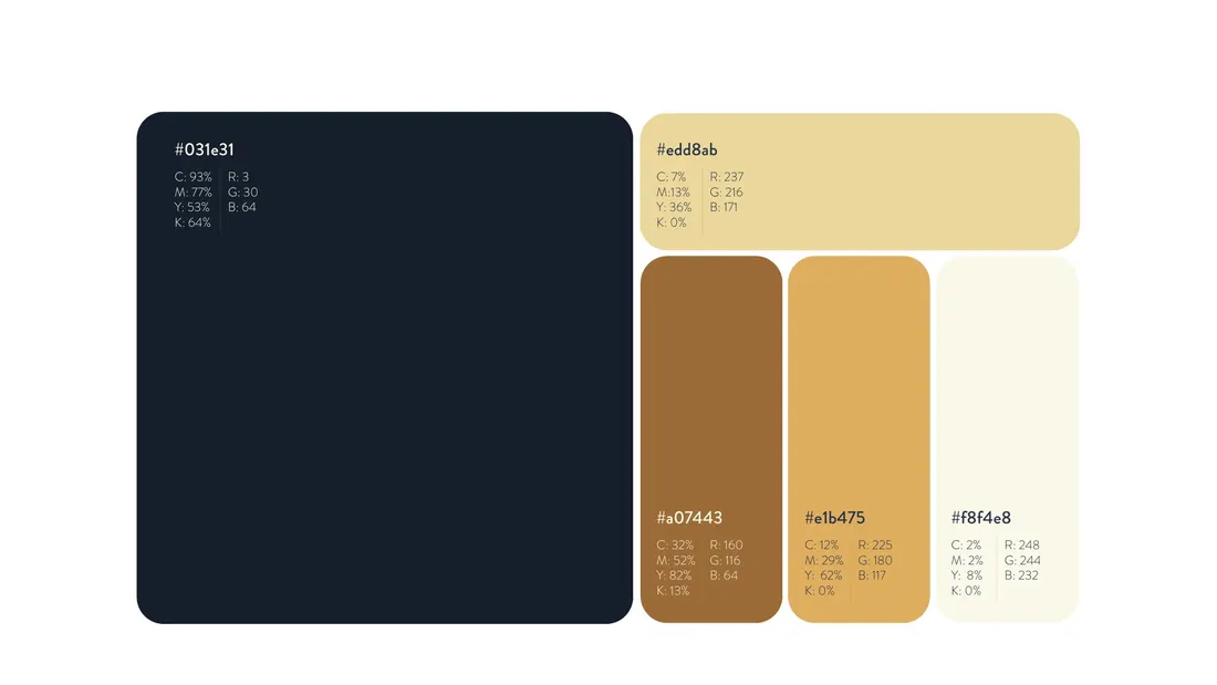 Página de manual de marca com paleta de cores de uma identidade visual desenvolvida pela ROI Digital